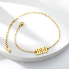 Load image into Gallery viewer, Angel Number 888 Ankle Bracelet Gold
