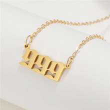 Load image into Gallery viewer, Angel Number 999 Necklace Gold
