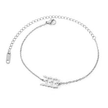 Load image into Gallery viewer, 333 ANGEL NUMBER ANKLE BRACELET - AngelNumbersMerch
