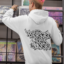 Load image into Gallery viewer, 444 Angel Number Hoodie from Angel Numbers Merch Official, symbolizing protection &amp; angelic guidance.  Protected by Angels in Graffiti On back 
