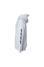 Load image into Gallery viewer, 1111  White Angel Number Hoodie from Angel Numbers Merch Official, representing synchronicity &amp; spiritual alignment. Side View
