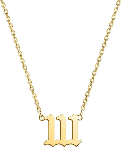  Gold 111 Angel Number Necklace from Angel Numbers Merch Official, symbolizing fresh starts and manifestation.
