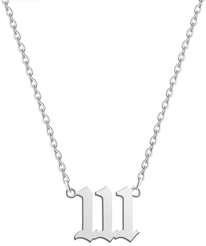  Silver 111 Angel Number Necklace from Angel Numbers Merch Official, symbolizing fresh starts and manifestation.
